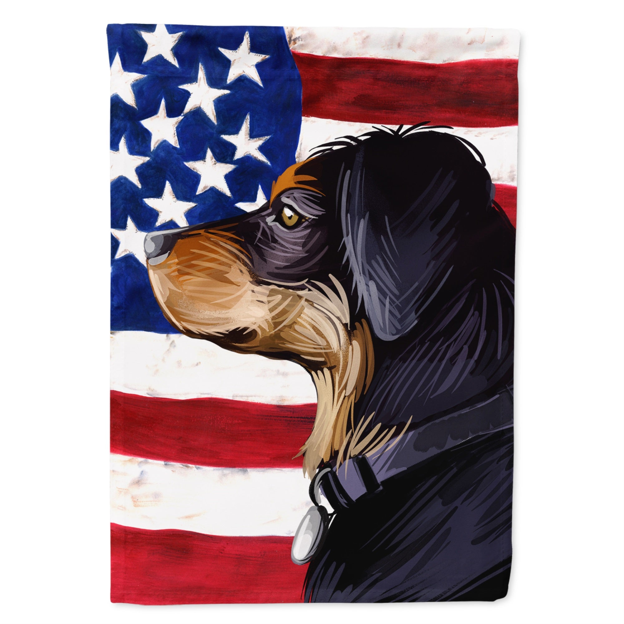 Transylvanian Hound American Flag Flag Garden Size